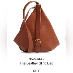 Madewell leather sling bag in brown